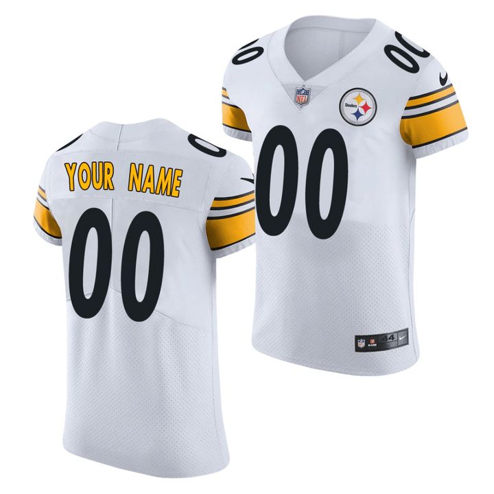 Men Pittsburgh Steelers Nike White Vapor Untouchable Custom Elite NFL Jersey